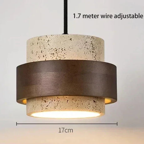 Wood Pendant Light with ambient lighting for living room | OroDwell
