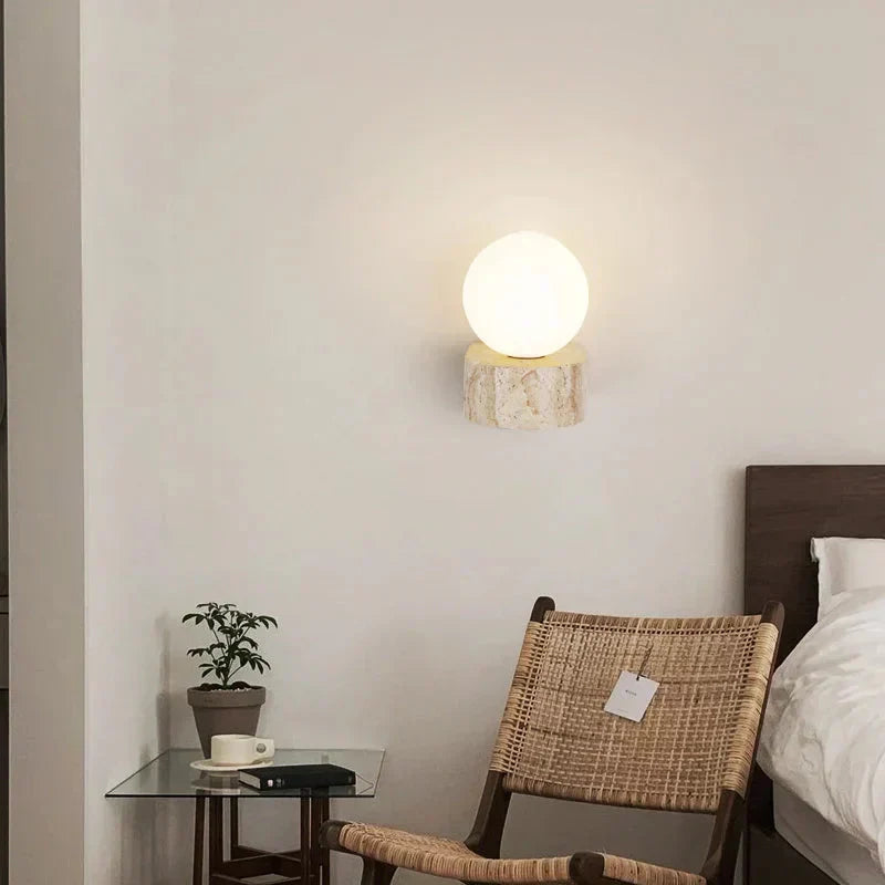 Stone body wall light for living room