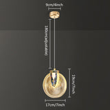 Aurelia Round Pendant Light Gold Lampshade Color Option - OpalDwell