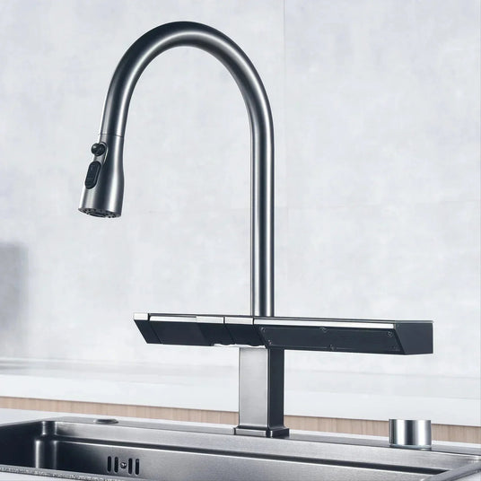 Black and Rose Gold Faucet Detail