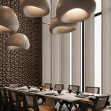 Organic pendant light warm ambient glow