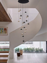 Glass Droplet Chandelier for Dining Room Centerpiece