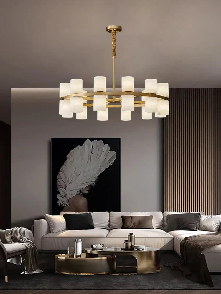 Marble pendant light dimmable for dining room