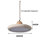 Stone pendant light warm glow ambient scene
