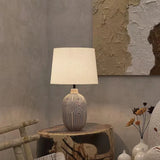 Fabric Shade Table Lamp Fixture Detail