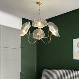 lotus leaf glass pendant chandelier