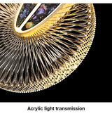 Aurelia Gold Pendant Light Knob Switch Detail View - OpalDwell