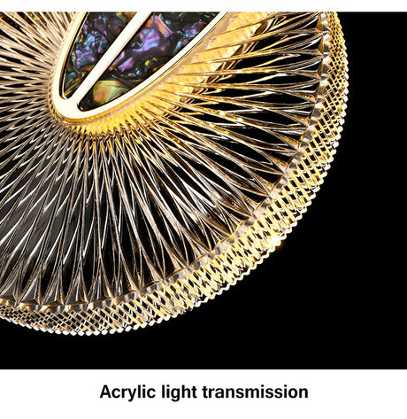 Aurelia Gold Pendant Light Knob Switch Detail View - OpalDwell