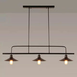 vintage loft chandelier with three adjustable heads