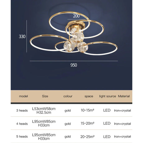 Acrylic Chandelier for Living Room Accent