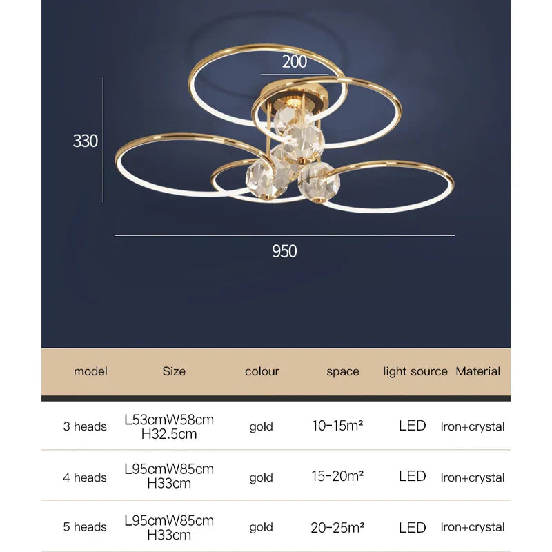 Acrylic Chandelier for Living Room Accent