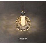 Round Pendant Light Warm Elegant Home Accent - OpalDwell