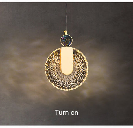 Round Pendant Light Warm Elegant Home Accent - OpalDwell