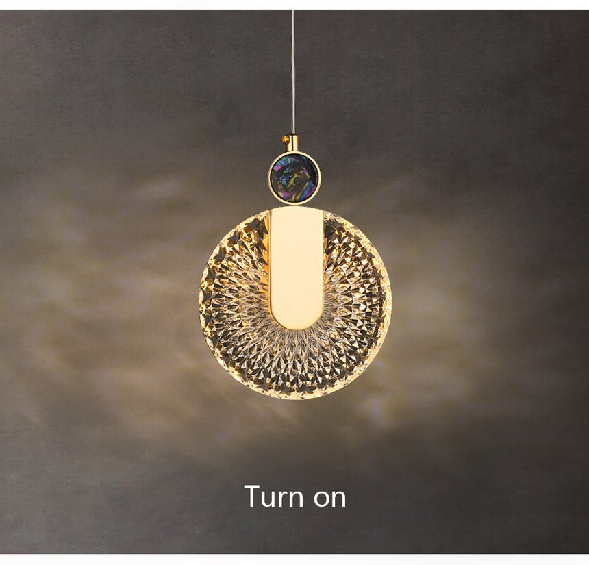 Round Pendant Light Warm Elegant Home Accent - OpalDwell