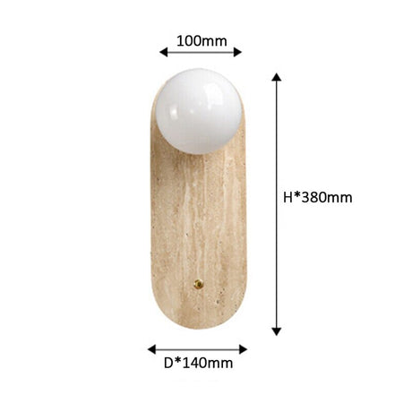 Travertine Texture Wall Light for Hallway