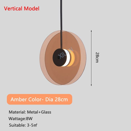 Artistic Disc Pendant Light for Bar and Study