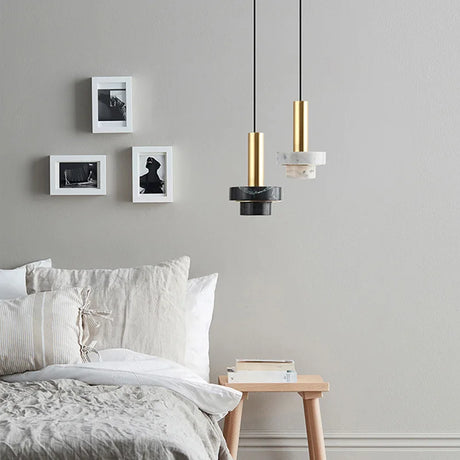 Rowen marble pendant light for living room accent decor