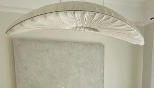 White Fabric Chandelier for Bedroom
