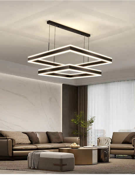AstraLuxe LED Fixture – Dimmable Square Silhouette