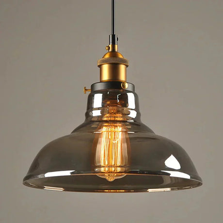 Amber Glass Pendant Light Finish Detail