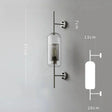 Glass wall lamp compatible with E27 bulbs