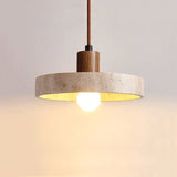 Travertine pendant light LED square design for dining room