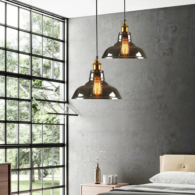 NovaGlass Retro Glass Pendant Light for Kitchen