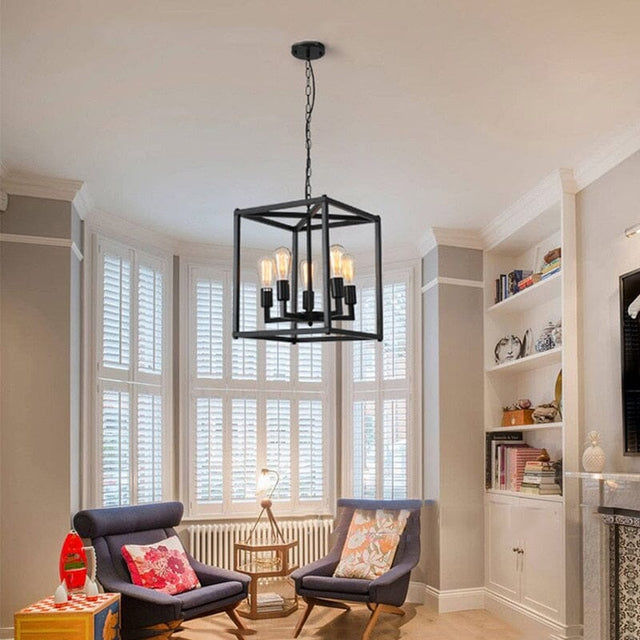 Farmhouse Style Iron Chandelier for Dining Room