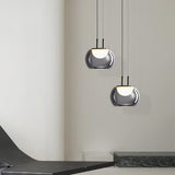 glass chandelier with high-brightness textured shade for entryway ambient lighting