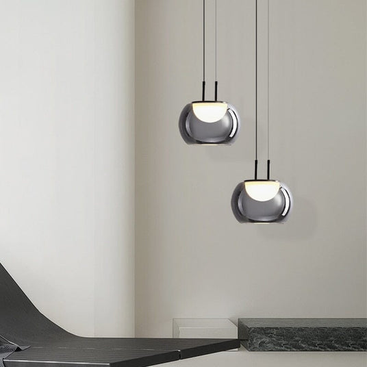 glass chandelier with high-brightness textured shade for entryway ambient lighting