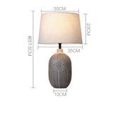 Geometric Pattern Ceramic Lamp for Bedroom