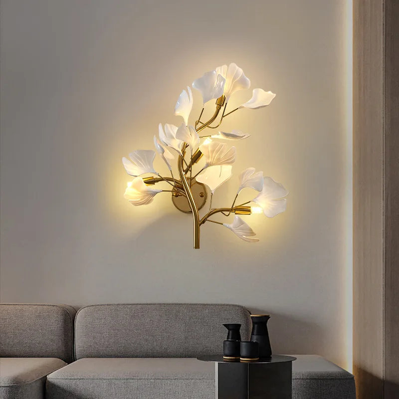 Farmhouse wall decor with soft glow