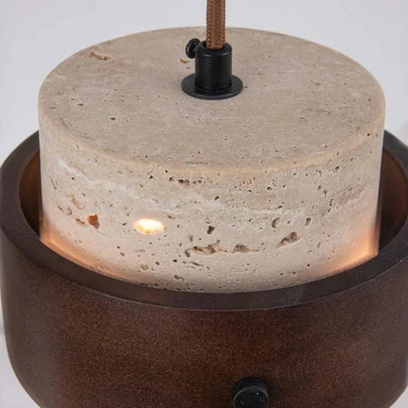 Elowen Wood Pendant Light close-up – square design | OroDwell