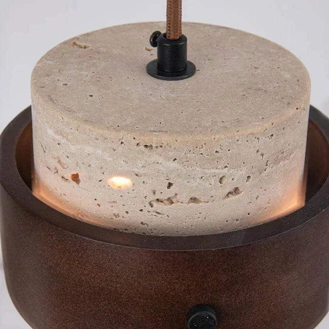 Elowen Wood Pendant Light close-up – square design | OroDwell