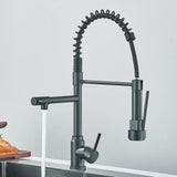 FluxSpout Dual Kitchen Mixer Tap total height size view - OpalDwell