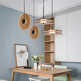Artistic Disc Glass Pendant Light for Living Room