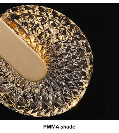 Round Crystal Pendant Light for Bedroom and Office - OpalDwell