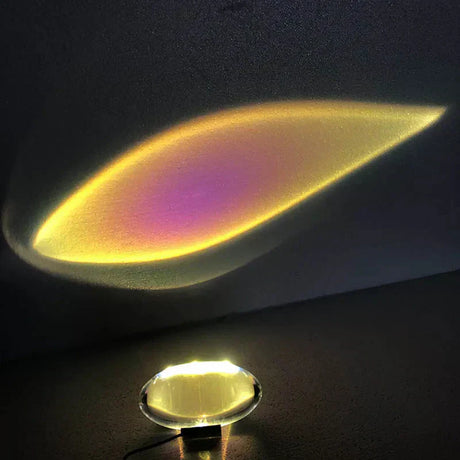 Crystal glass shade table lamp warm glow