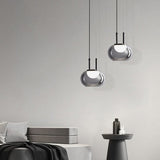 glass chandelier with high-brightness textured shade for living room decor