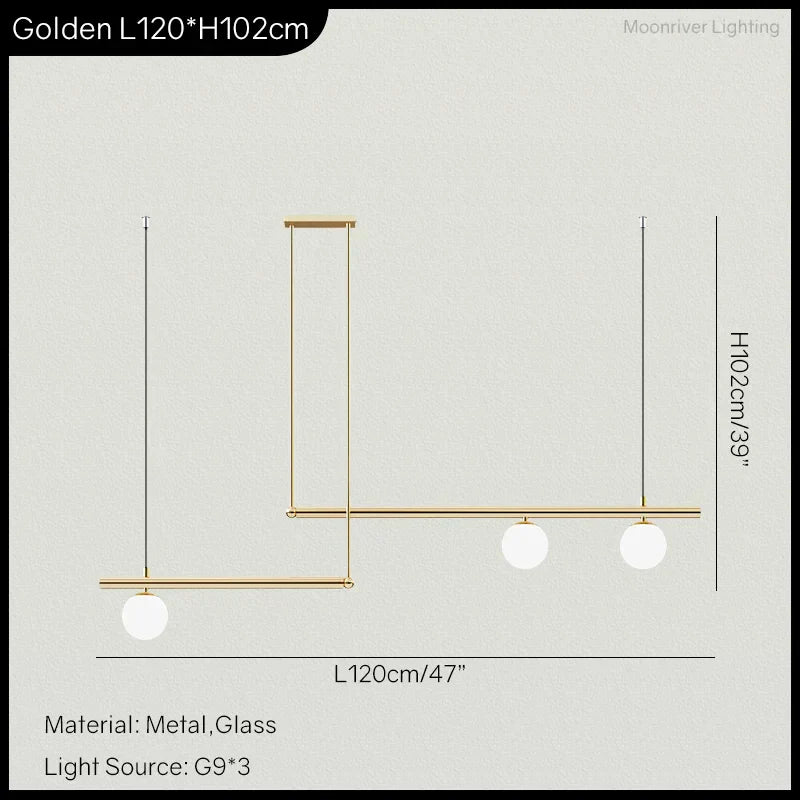 Sophisticated pendant lamp for dining decor