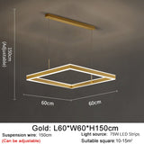 AstraLuxe LED Chandelier – Polished Gold Black Finish
