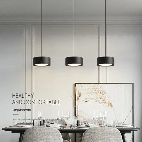Pendant light hanging in modern living room