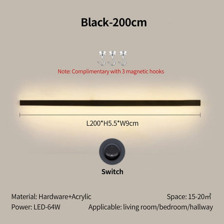 Acrylic wall lamp corrosion-resistant iron finish