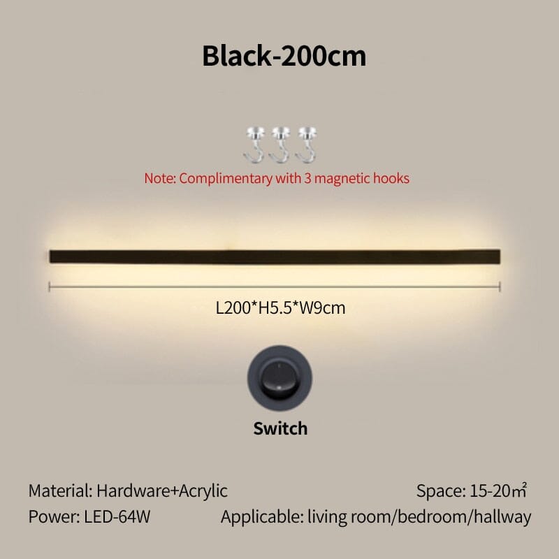 Acrylic wall lamp corrosion-resistant iron finish