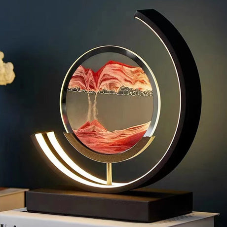 TerraGlow sculptural sand art lamp for ambient home decor