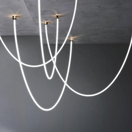 Lyra Dome LED Postmodern Ceiling Light Gold Chrome Finish - OpalDwell