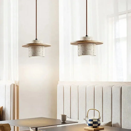 Pendant Light Fixture Installed Above Dining Table