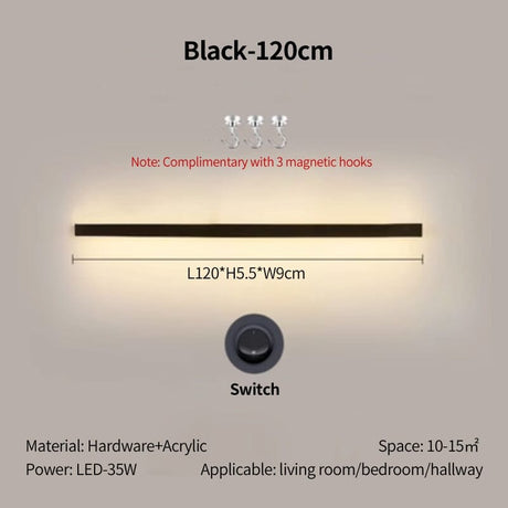 Acrylic wall lamp additional view soft warm glow view