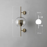 Glass wall sconce for bedroom reading light