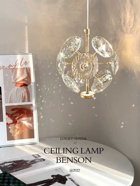 Rose Gold Crystal Pendant Light Design